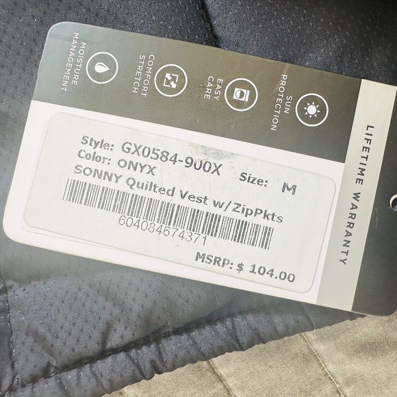 Tail Sonny Vest - Onyx Black Quilted Vest, Med - Picture 6 of 8